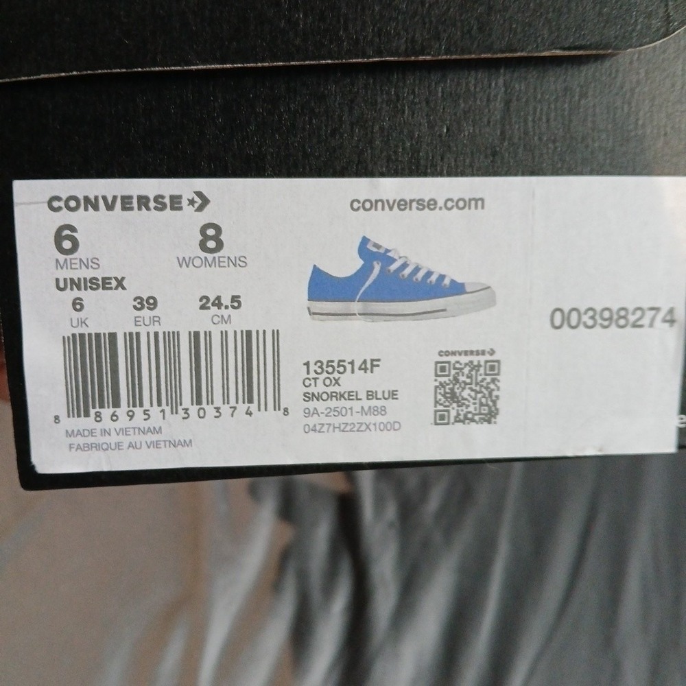 Converse Chuck Taylor All Star Royal Blue Canvas Men's Size 6, Women's Size 8 - Picture 8 of 8